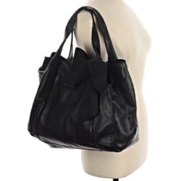 Ann Taylor Bag Black Buttery Leather Tote Size XL Great Quality - Picture 6 of 13